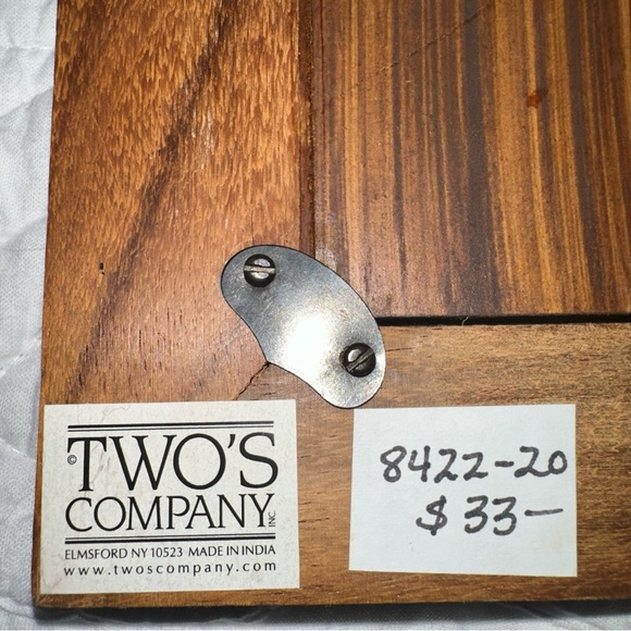 Two's Company Red and White Chevron Picture Frame - Picture 6 of 6